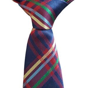 Krimson by Kwame Silk Tie Plaid Multicolor Casual Business Made In The USA